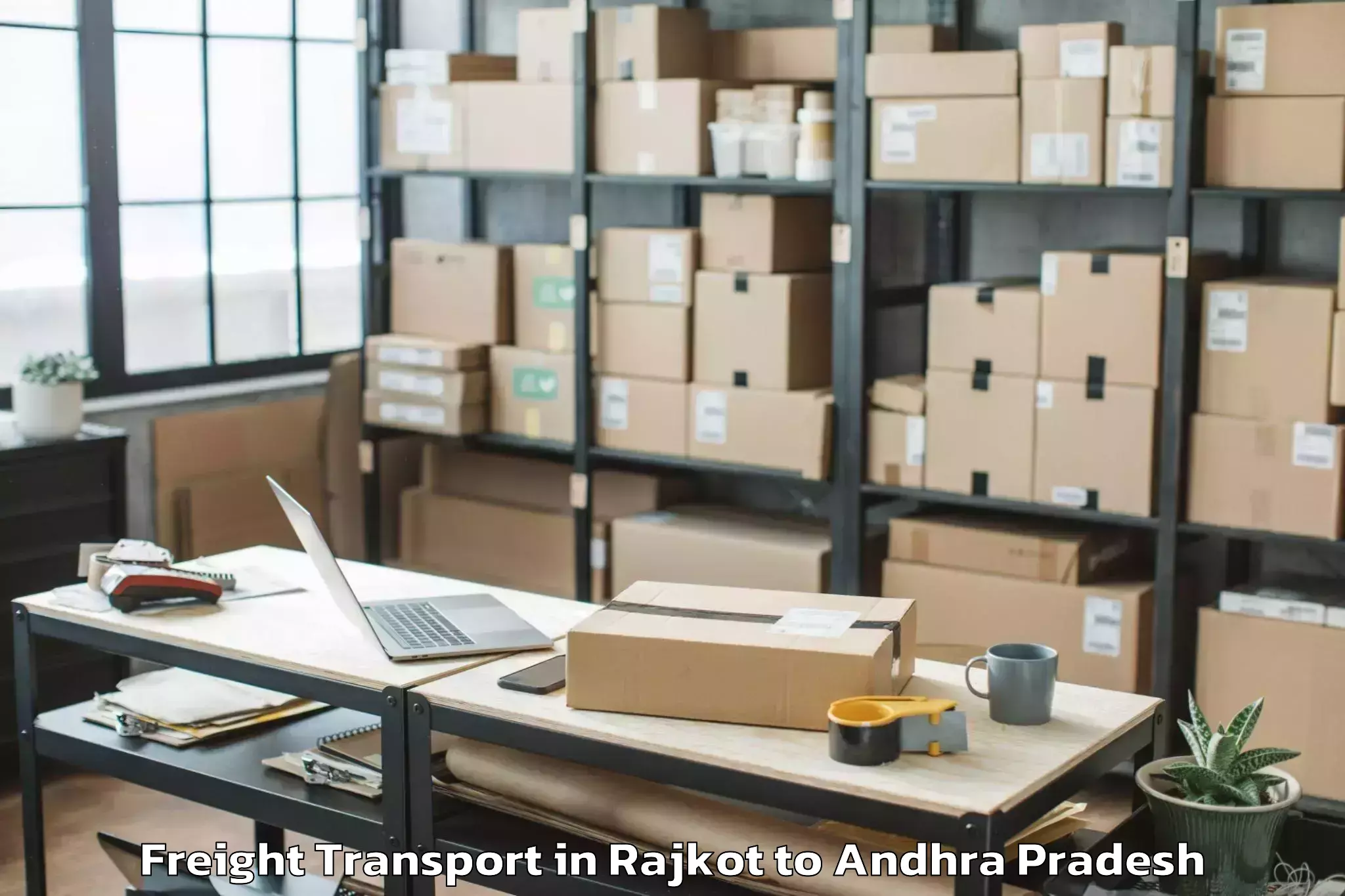 Affordable Rajkot to Bandi Atmakur Freight Transport